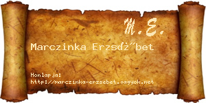 Marczinka Erzsébet névjegykártya