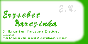 erzsebet marczinka business card