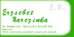 erzsebet marczinka business card